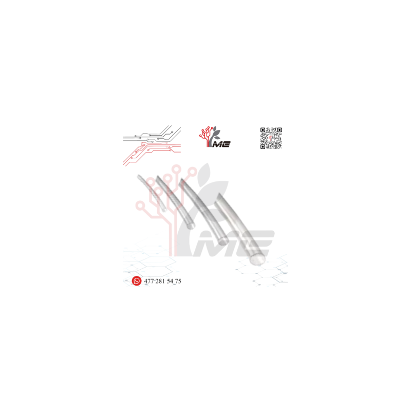 1 METRO DE THERMOFIT 5/16 (8mm) TRANSPARENTE