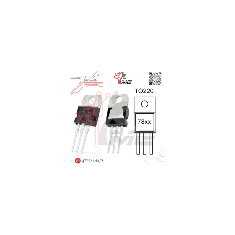 REGULADOR DE VOLTAJE POSITIVO 78 ** TO-220