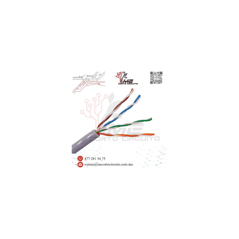 1 METRO DE CABLE UTP 4 PARES CAT5