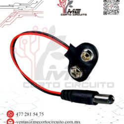 BROCHE CON PLUG PARA PILA 9V