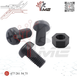 TORNILLO Y TUERCA DE PLASTICO M3 6mm