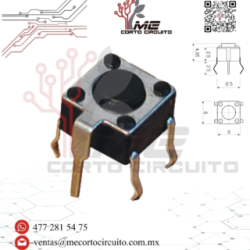 PUSH BUTTON 5 PINES 5 MM