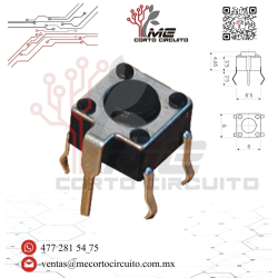 PUSH BUTTON 5 PINES 5 MM