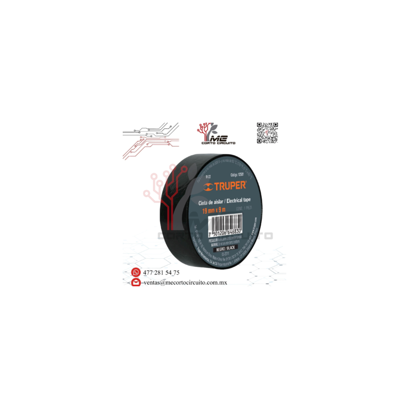 CINTA DE AISLAR 9M *19 MM