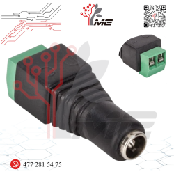 CONECTOR DE CORRIENTE HEMBRA 3.5MM C/TERMINAL ATORNILLABLE