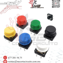 PUSH BUTTON 4 PINES CON TAPA 12X12MM