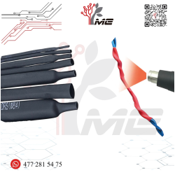 1 METRO DE THERMOFIT 1/4 (6.4 mm) NEGRO