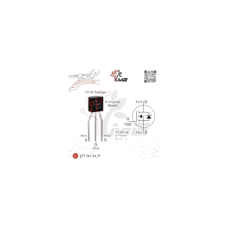 TRANSISTOR MOSFET 2N7000 TO-92