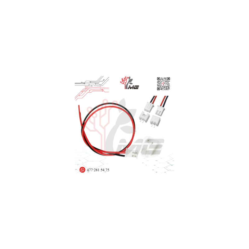 TERMINAL MOLEX XH2.54 MM 2 PINES CON CABLE