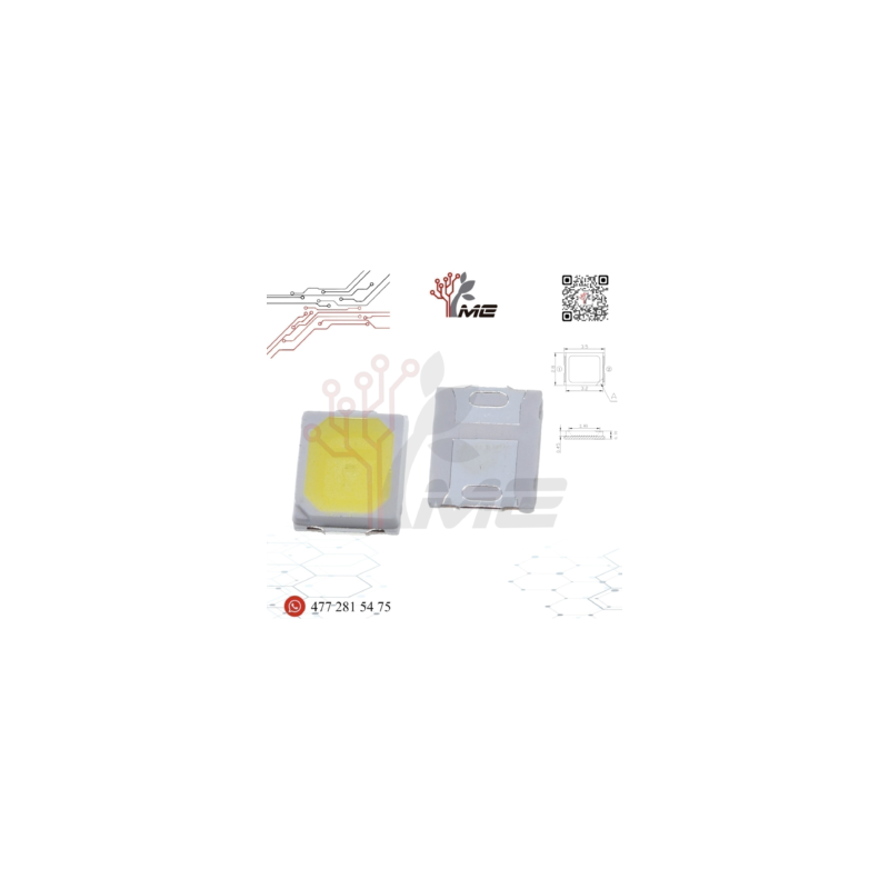 LED SMD 2835 BLANCO 3.4V 25 LM