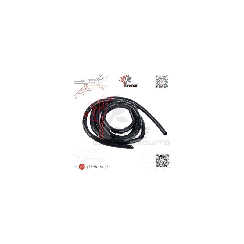 ESPIRAL NEGRO PARA CABLES 13mm