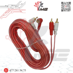 CABLE PARA AUDIO RCA 2 PLUG EN L – 2 PLUG RECTO