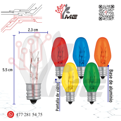 LÁMPARA PARA BASE E12  7.5W (foco)