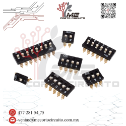 INTERRUPTOR DIP 2.54 MM NEGRO
