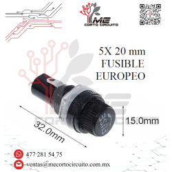 PORTAFUSIBLE EUROPEO DE ROSCA 5X20MM