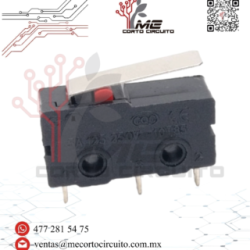 MICRO SWITCH 3 PINES CON LAMINA 3A 250V