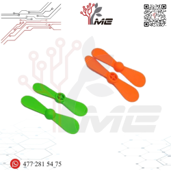 HÉLICE 2 PALAS DE PLÁSTICO 9 CM EJE 2MM