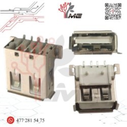 JACK USB DE 4 HILOS PARA CIRCUITO IMPRESO