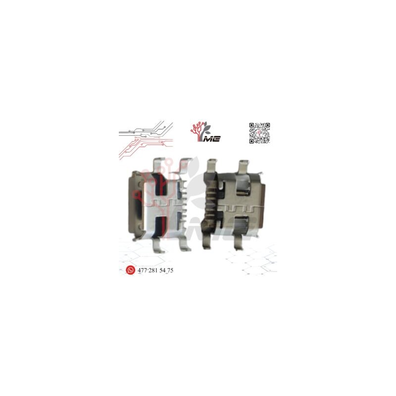 JACK MICRO USB 5 PINES CON CUBIERTA