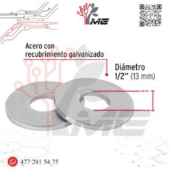 ARANDELA DE ACERO GALVANIZADO 1/4