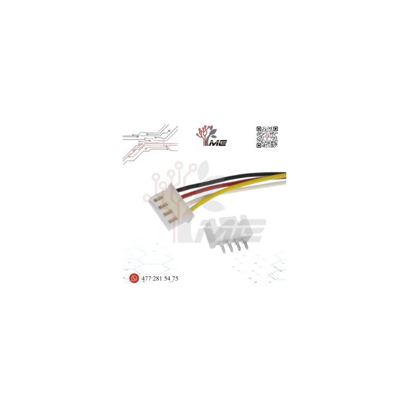 TERMINAL MOLEX XH2.54 MM 4 PINES CON CABLE