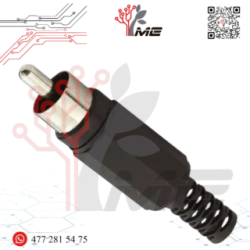 PLUG RCA NEGRO CON RESORTE