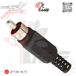 PLUG RCA NEGRO CON RESORTE