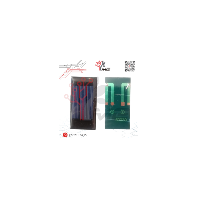 CELDA SOLAR 1.5V 100MA 6*3 CM