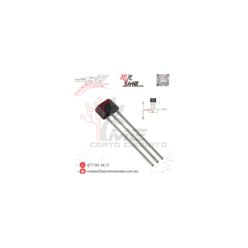 SENSOR EFECTO HALL A3144 TO-92