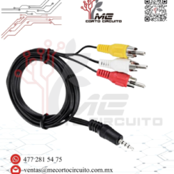 CABLE RCA 3 PLUG – 1 PLUG 3.5 MM 1.8M