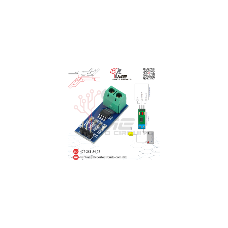SENSOR DE CORRIENTE ACS712 20A