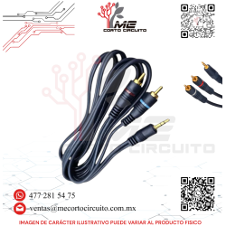 CABLE PARA AUDIO USO RUDO 2 RCA – PLUG 3.5