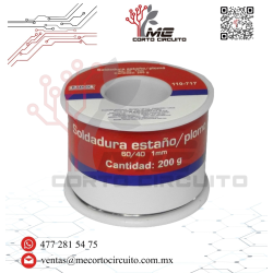 ROLLO DE SOLDADURA 60/40 1 mm 200 GRAMOS