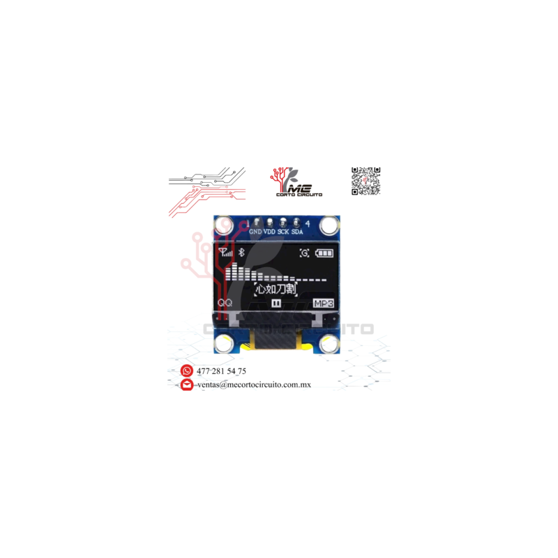 PANTALLA OLED I2C 1.3 IN 4 PINES 128X64