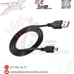 CABLE USB A MINI USB 80CM