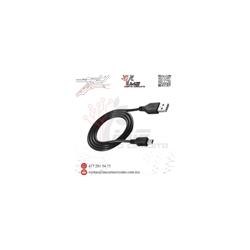 CABLE USB A MINI USB 80CM