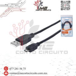 CABLE MANHATTAN USB A MACHO -MICRO USB B MACHO 50CM