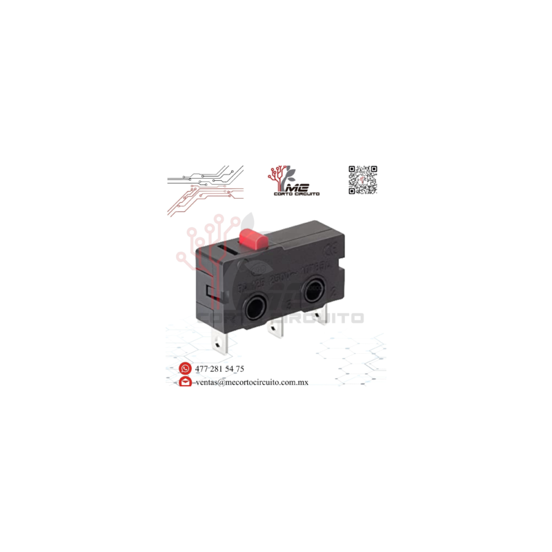 MICRO SWITCH MINI 3 PINES CON BOTON