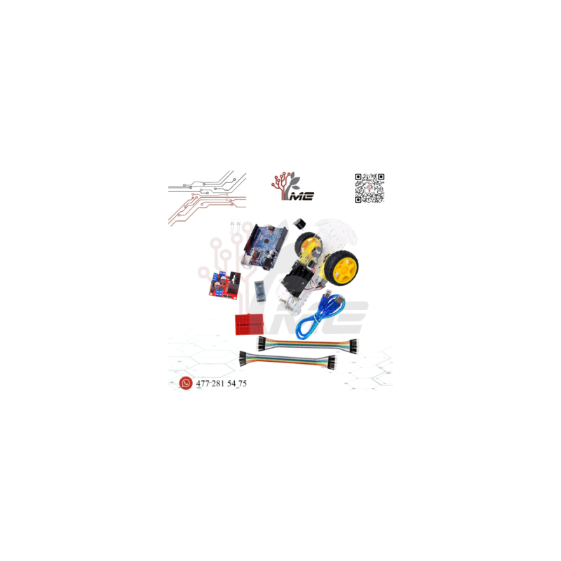 KIT DE CARRO ROBOT 2 LLANTAS CON BLUETOOTH