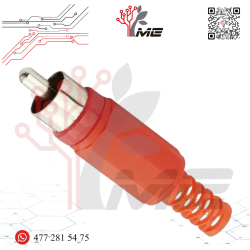 PLUG RCA ROJO CON RESORTE